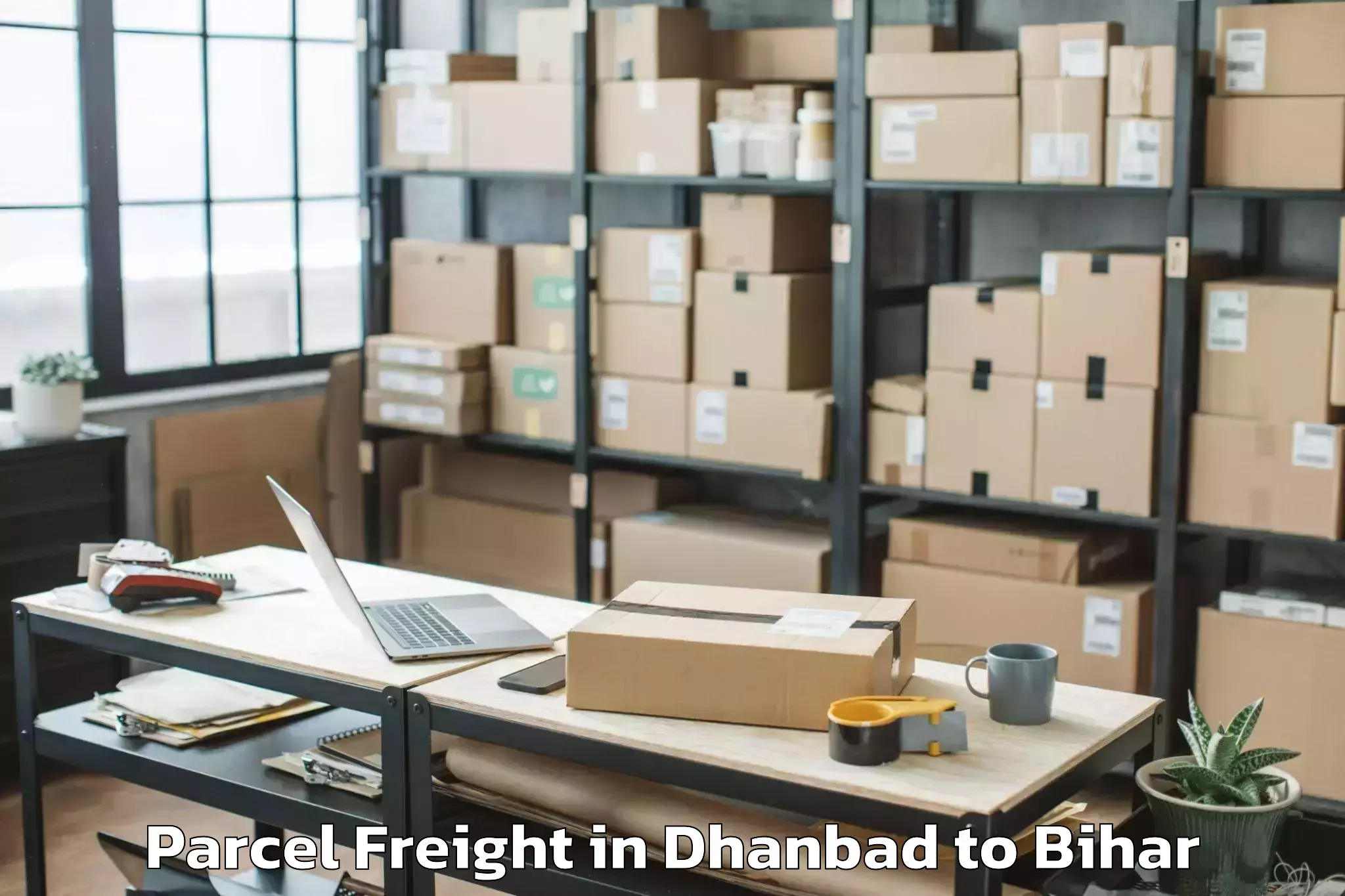 Trusted Dhanbad to Triveniganj Parcel Freight